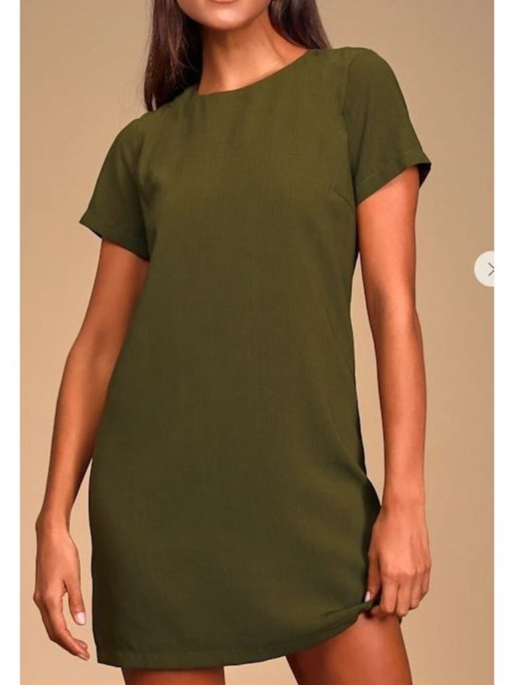 Lulus Shift and Shout Olive Green Shift Dress Size Medium NWT